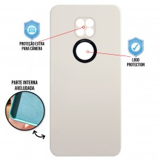 Capa para Motorola Moto G9 Play - Case Silicone Safe Glass Gelo